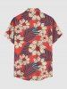Flowers Tropical Leaf Print Matching Hawaii Beach Outfit For Couples -  