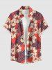 Flowers Tropical Leaf Print Matching Hawaii Beach Outfit For Couples -  