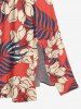 Flowers Tropical Leaf Print Matching Hawaii Beach Outfit For Couples -  
