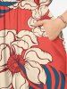 Flowers Tropical Leaf Print Matching Hawaii Beach Outfit For Couples -  