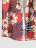 Flowers Tropical Leaf Print Matching Hawaii Beach Outfit For Couples -  