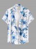 Hibiscus Flower Leaf Print Matching Hawaii Beach Outfit For Couples -  