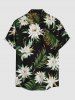 Flowers Tropical Leaf Print Matching Hawaii Beach Outfit For Couples -  