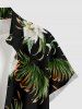 Flowers Tropical Leaf Print Matching Hawaii Beach Outfit For Couples -  