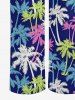 Coconut Tree Print Matching Hawaii Beach Outfit For Couples -  