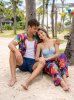 Coconut Tree Painting Graffiti Print Matching Hawaii Beach Outfit For Couples -  