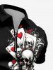Skulls Poker Heart Print Matching Outfit For Couples -  