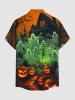 Halloween Pumpkin Lantern Ghost Castle Print Matching Outfit For Couples -  
