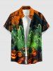 Halloween Pumpkin Lantern Ghost Castle Print Matching Outfit For Couples -  