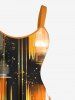 Ombre Light Beam 3D Print Matching Hawaii Beach Outfit For Couples -  