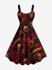 Halloween Skulls Scarf Sickle Print Matching Outfit For Couples -  