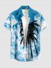 Coconut Tree Sea Waves Print Matching Hawaii Beach Outfit For Couples -  