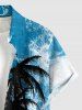 Coconut Tree Sea Waves Print Matching Hawaii Beach Outfit For Couples -  