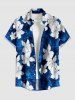 Flowers Glitter 3D Print Matching Hawaii Beach Outfit For Couples -  