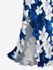 Flowers Glitter 3D Print Matching Hawaii Beach Outfit For Couples -  