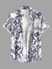 Flowers Leaf Print Matching Hawaii Beach Outfit For Couples -  