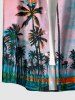 Tenue de plage hawaïenne assortie pour couples avec imprimé ciel dégradé cocotier - Orange vif 