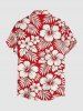 Tropical Leaf Hibiscus Flower Print Matching Hawaii Beach Outfit For Couples -  