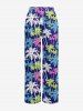 Coconut Tree Print Hawaii Pants -  
