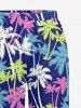 Coconut Tree Print Hawaii Pants -  