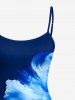 Robe hawaïenne ajustée à imprimé fleurs - Cadetblue XS