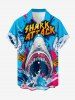 Shark Sea Waves Letters Print Matching Hawaii Beach Outfit For Couples -  