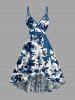 Leaf Flower Branch Print Matching Hawaii Beach Outfit For Couples -  
