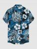 Hibiscus Flower Tropical Leaf Print Matching Hawaii Beach Outfit For Couples -  