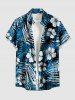 Hibiscus Flower Tropical Leaf Print Matching Hawaii Beach Outfit For Couples -  