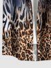 African Printed Matching Couple Outfit Leopard Ombre Hawaiian Set -  