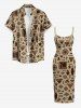 Robe hawaïenne à imprimé graphique géométrique ethnique - Bronze XS