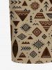 Robe hawaïenne à imprimé graphique géométrique ethnique - Bronze XS
