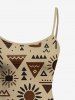 Robe hawaïenne à imprimé graphique géométrique ethnique - Bronze XS
