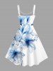 Robe débardeur hawaïenne à imprimé fleurs (bretelles réglables) - Blanc XS