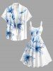 Robe débardeur hawaïenne à imprimé fleurs (bretelles réglables) - Blanc XS