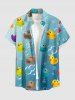 Tenue de plage hawaïenne assortie pour couple à imprimé dégradé Duck Bubble - Bleu clair 