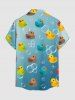 Tenue de plage hawaïenne assortie pour couple à imprimé dégradé Duck Bubble - Bleu clair 