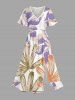 Tropical Leaf Print Matching Hawaii Beach Outfit For Couples -  