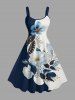 Flower Leaf Branch Print Matching Hawaii Beach Outfit For Couples -  