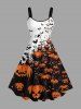 Halloween Pumpkin Bat Print Matching Outfit For Couples -  