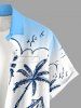 Coconut Tree Seascape Sailboat Ombre Print Matching Hawaii Beach Outfit For Couples -  