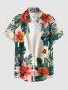 Tropical Leaf Flower Print Matching Hawaii Beach Outfit For Couples -  