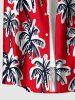 Matching Hawaii Shirt and Romper Beach Outfit Coconut Tree Print for Couples -  