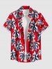 Matching Hawaii Shirt and Romper Beach Outfit Coconut Tree Print for Couples -  