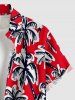 Matching Hawaii Shirt and Romper Beach Outfit Coconut Tree Print for Couples -  