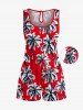 Matching Hawaii Shirt and Romper Beach Outfit Coconut Tree Print for Couples -  
