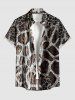 Ombre Leopard Giraffe Textured Print Matching Hawaii Beach Outfit For Couples -  