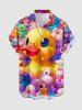Colorful Ducks Print Matching Hawaii Beach Outfit For Couples -  