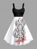 Angel Clock Butterfly Flower Print Matching Outfit For Couples -  