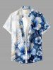 Flowers Watercolor Sparkling Sequin 3D Print Matching Hawaii Beach Outfit For Couples -  